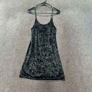 Black Velvet Slip Dress Small Black 90s/Y2k Goth Grunge Going‎ Out Party